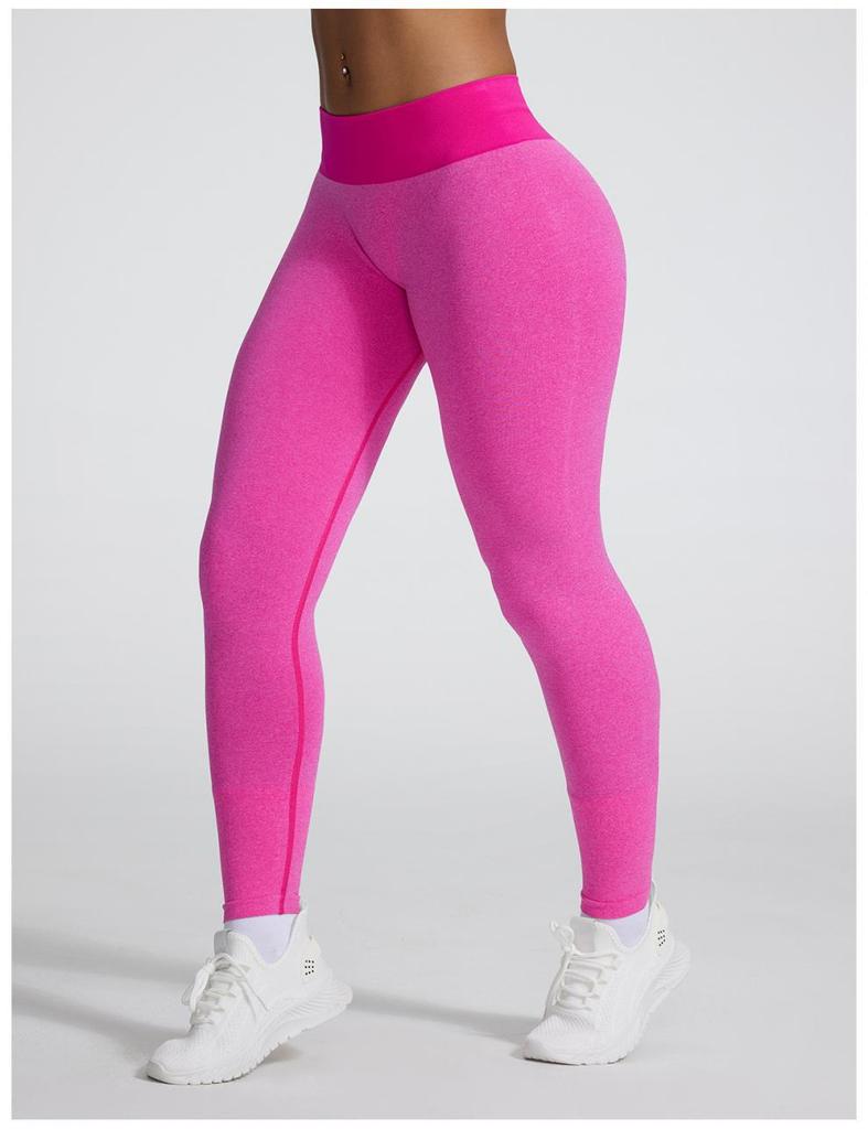 Pantalons de Yoga RYGZ Sans Couture Haute Élasticité Push-Up - Pantalons de Fitness et de Course à Pied pour Femmes à Séchage Rapide