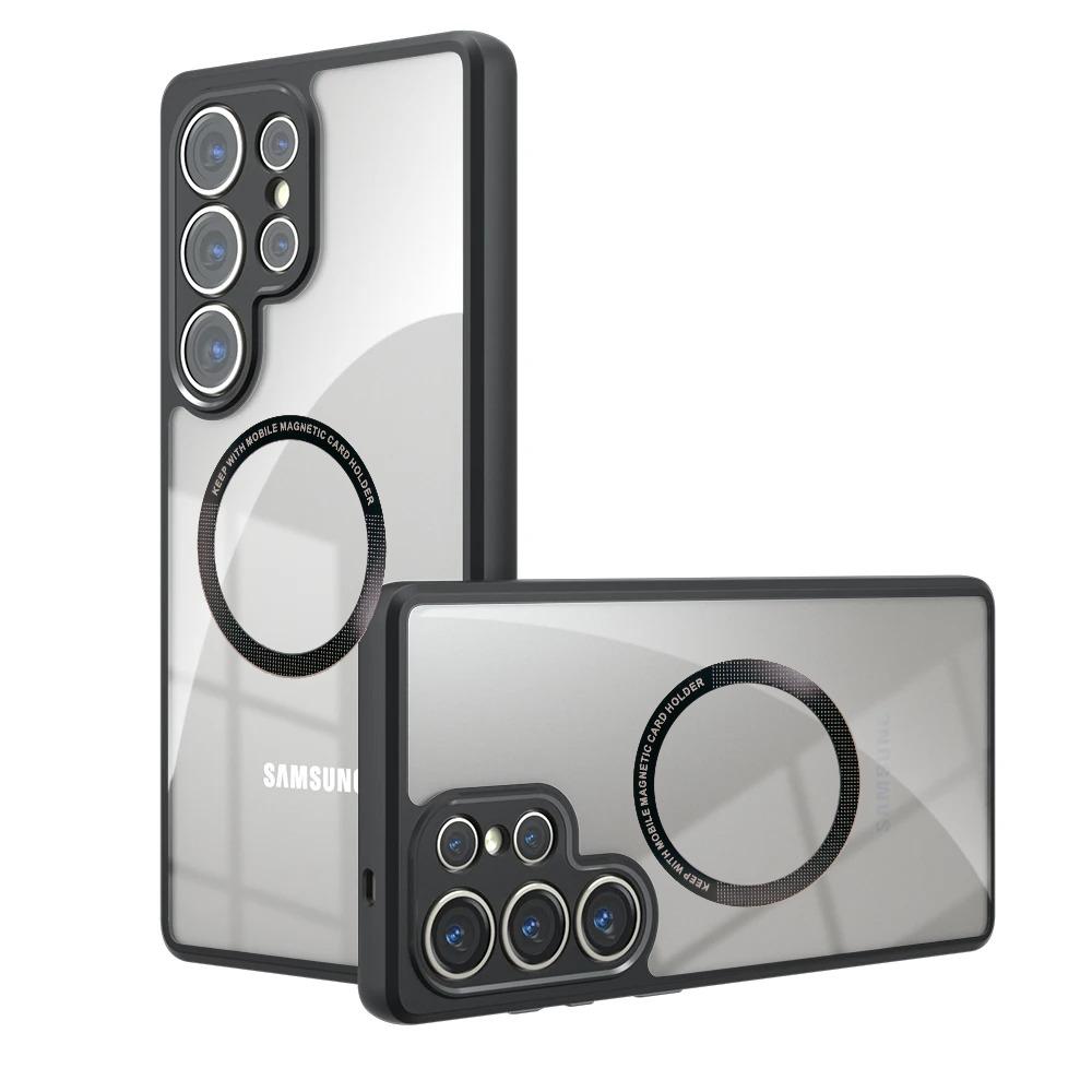 For Magsafe Case for SAMSUNG Galaxy S26 Pro S25 Edge S24 S23 FE Plus Ultra A17 A07 A56 A36 A26 A16 A06 Car Magnetic PC+TPU Cover