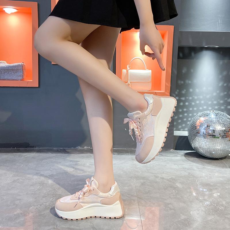 ins tide Korean version of the new dad shoes women's 2025 summer casual versatile sports shoes street shot heightening shoes BN010