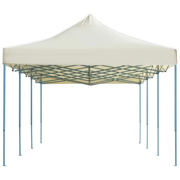 VidaXL Tente de Réception Pliable Blanc Cassé Tonnelle Chapiteau de Jardin 44974