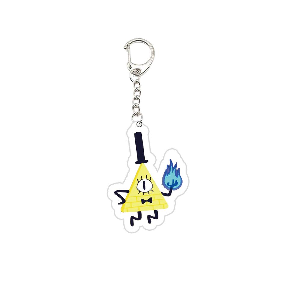 Portachiavi Bill Cipher Anime Portachiavi Portachiavi per Accessori Borsa Ciondolo Acrilico Catene Portachiavi Bill Cipher Regali per Studenti Fan