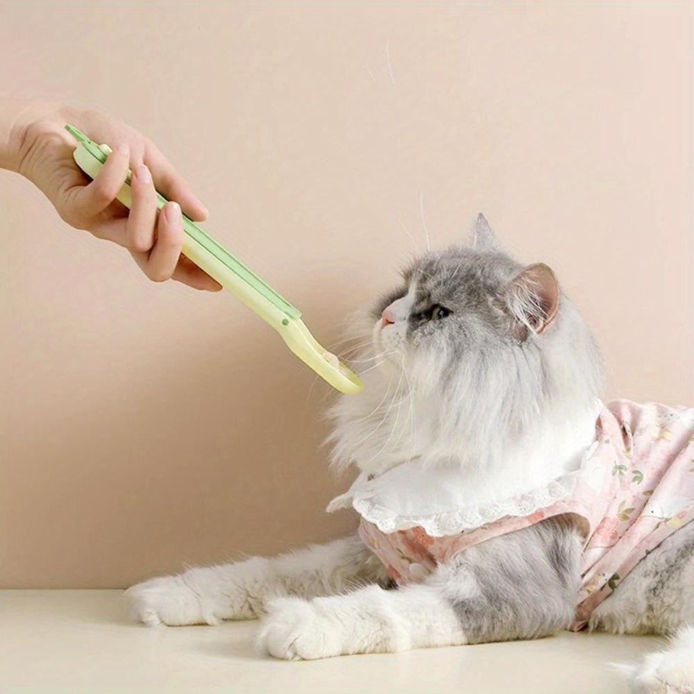 1PC Cat Feeder Cat Strip Squeeze Artifact Pet Liquid Snack Spoon Meat Paste Cat Food Feeding Spoon Long Handle Spoon