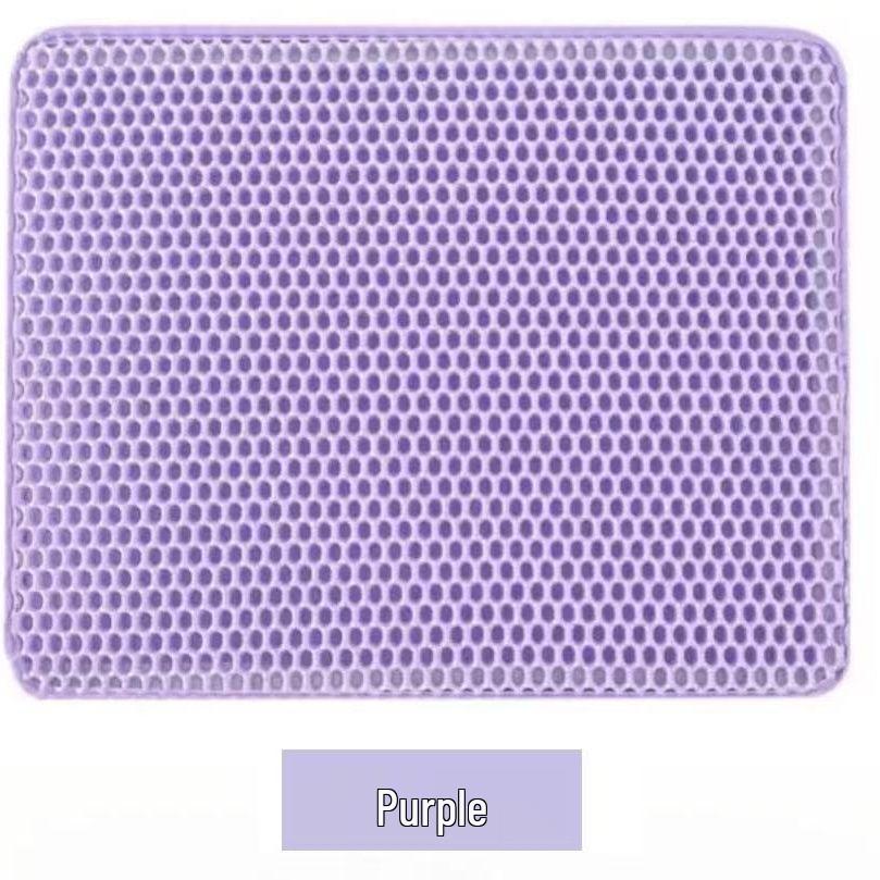 Double-Layer Cat Litter Mat with Anti-Scratch and Sand Control