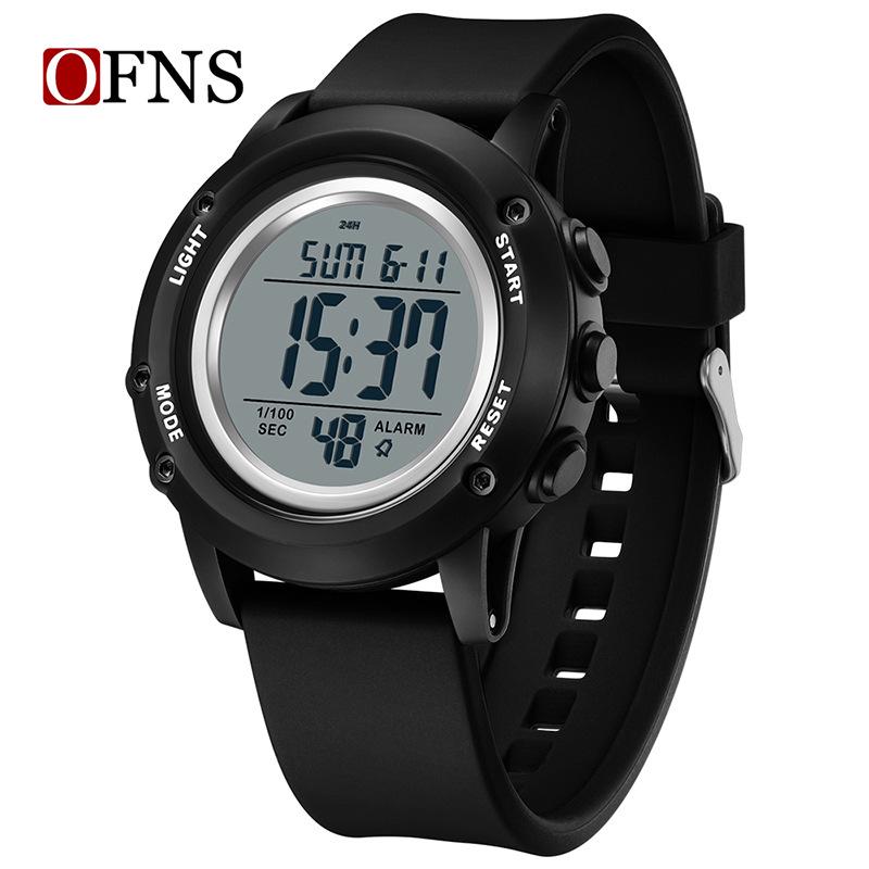 Sanda Multifunctional Dual Time Student Waterproof Luminous Sports Watch with Alarm