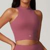 Oiob Yoga Clothes Vest Sleeveless 2025 New Quick-Drying Sports Top Fitness Underwear with Chest Pad round Neck Bra