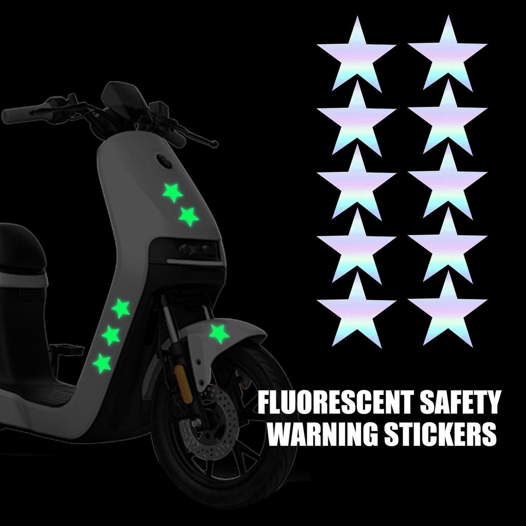 Autocolante Reflectorizante pentru Bicicletă 10 buc Bandă Decorativă Artizanală Adezivă Reflectori Cască Motocicletă Mașină Bagaje Adolescentă Cana Scrapbook de Curse