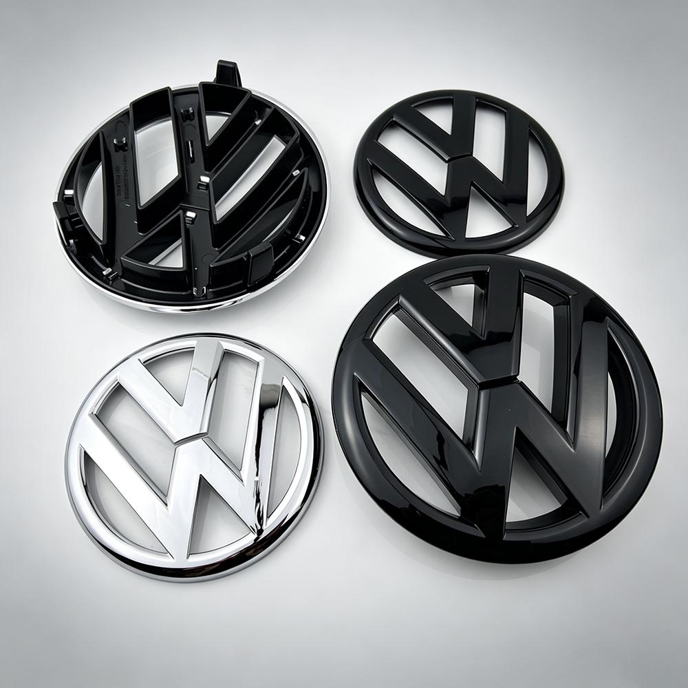 UDXKW1 ABS Front Grille & Rear Trunk Emblem 135mm 110mm For VW Golf 6 MK6 5K0853601C 5K0853630