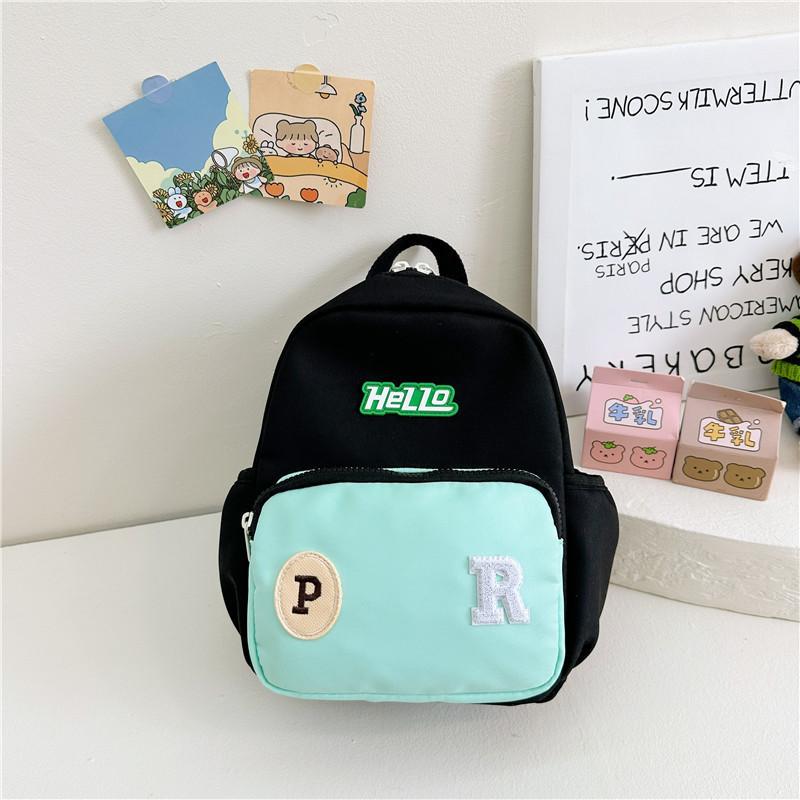 New Trendy Kids Nylon Backpack Colorful Letters Cute Casual School Bag