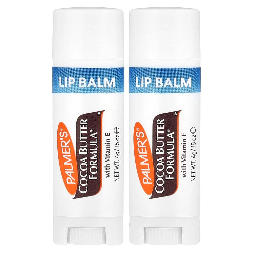 Palmer'S, Cocoa Butter Formula with Vitamin E, Lip Balm for Soft Skin, 2 Pack, 4G (0.15Oz) Each