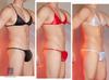 Bra Panty Smooth Clear Gay [Miracroute] Men's Set, Thin, Smooth, Fabric, Stockings, Bra, Shorts, String, Panties, (Black)