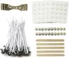 100Pcs Candle Wicks Kit With Stickers Holders Tabs For Diy Candle Making