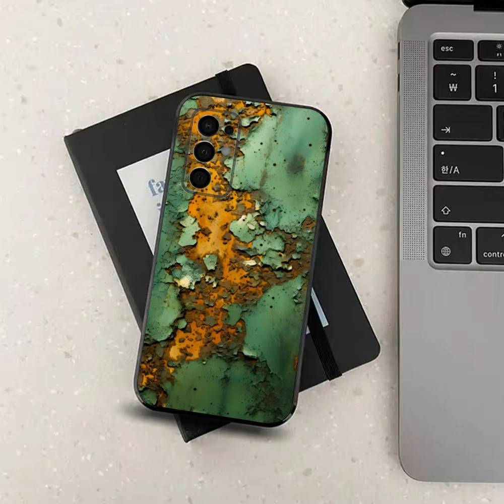 Retro Industrial Rusty Style Case For Samsung Galaxy A73,52,71,53,32,72,41,J7,22,Note,31,8,9,Soft Black Silicone Cover