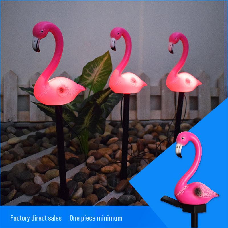 Flamingo LED Solar Garden Light: Outdoor Lawn and Courtyard Decoration