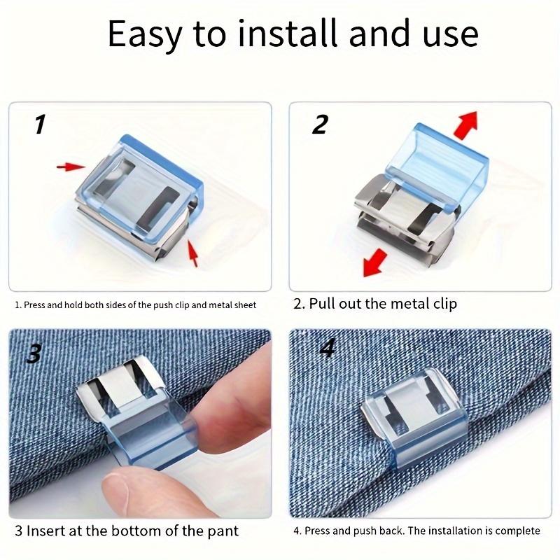 Invisible Hem Clips - Non-Slip Leg Fixing Clips - Seamless Hem Buttons - Non-Slip Shoe Shaping Tools for DIY Clothing