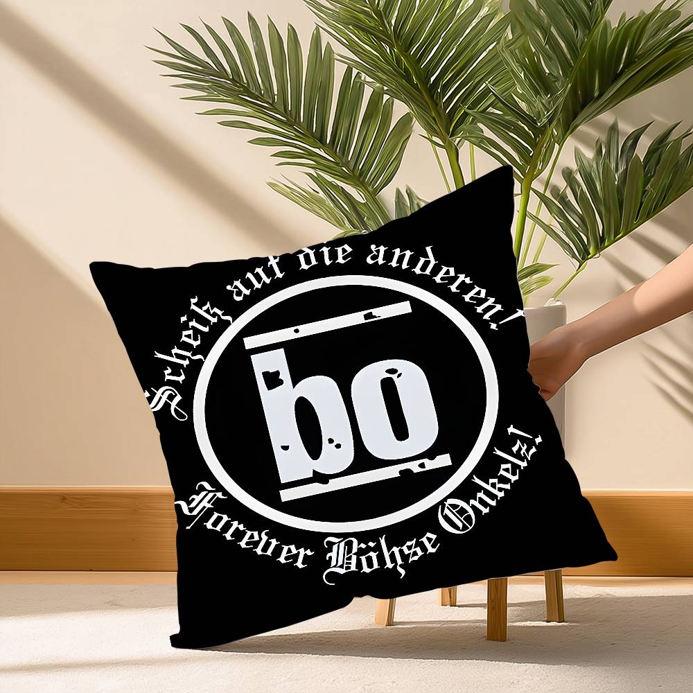 Hot B-Bohse O-OnkelzS Rock Pillow Case Soft Plush Fabric Double Sided Print Decorative Home Living Room Gift Cushion
