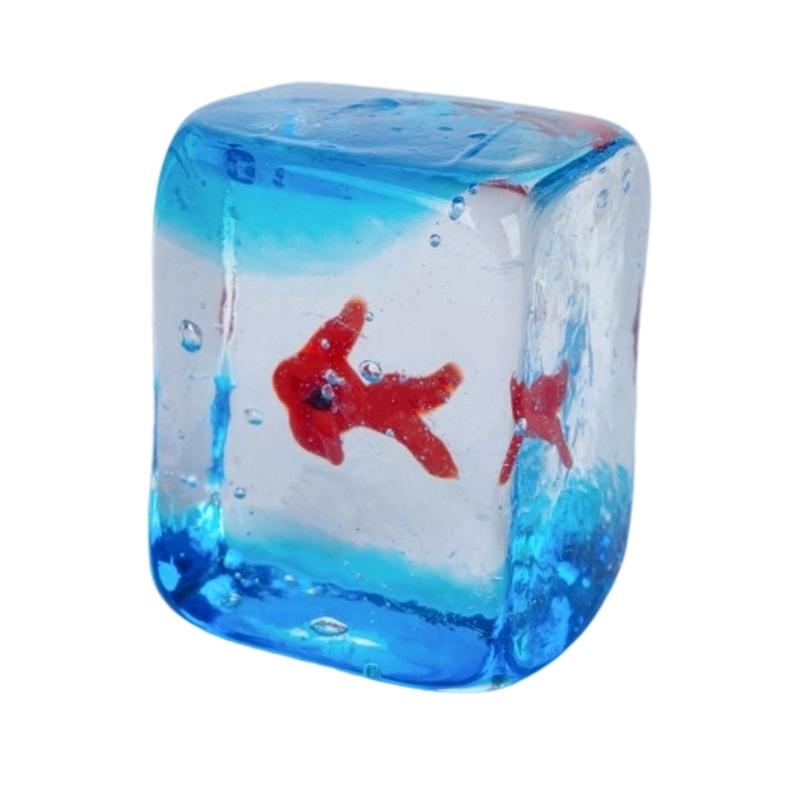 Glass Fish Tanks Figurines Collectibles Figurines Glass Fish Tanks Statue for Home Office Bedroom Aquarium Decorations