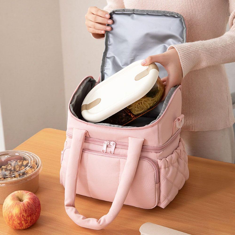Upgraded New Large Capacity Lunch Bag Waterproof Insulated Puffer Tote Leakproof Reusable Lunch Box Office
