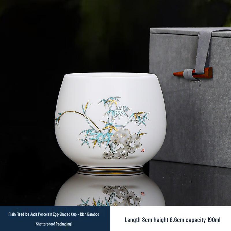 Mutton Fat Jade White Porcelain Master Tea Cup