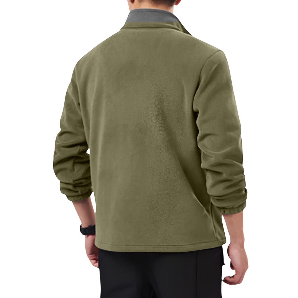 Men's Winter Casual Zipper Pocket Long-Sleeve Jacket