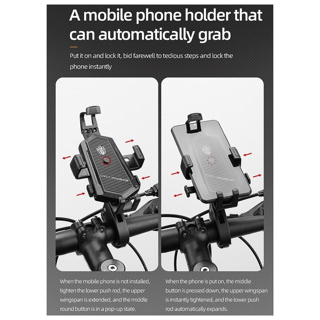 Kaufe CYCLING BOX Bike Phone Holder Mount, Secure Lock & Full