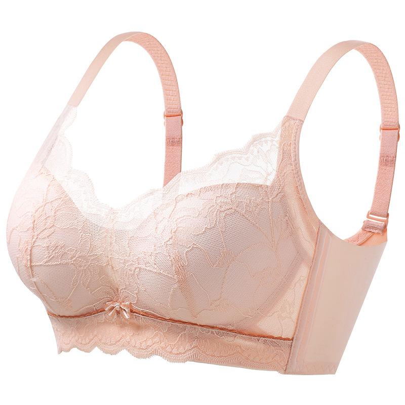 Thin Hole Cup Lace Without Steel Ring Bra Gathering Medium and Thick Cup Closing Breast Adjustment Type