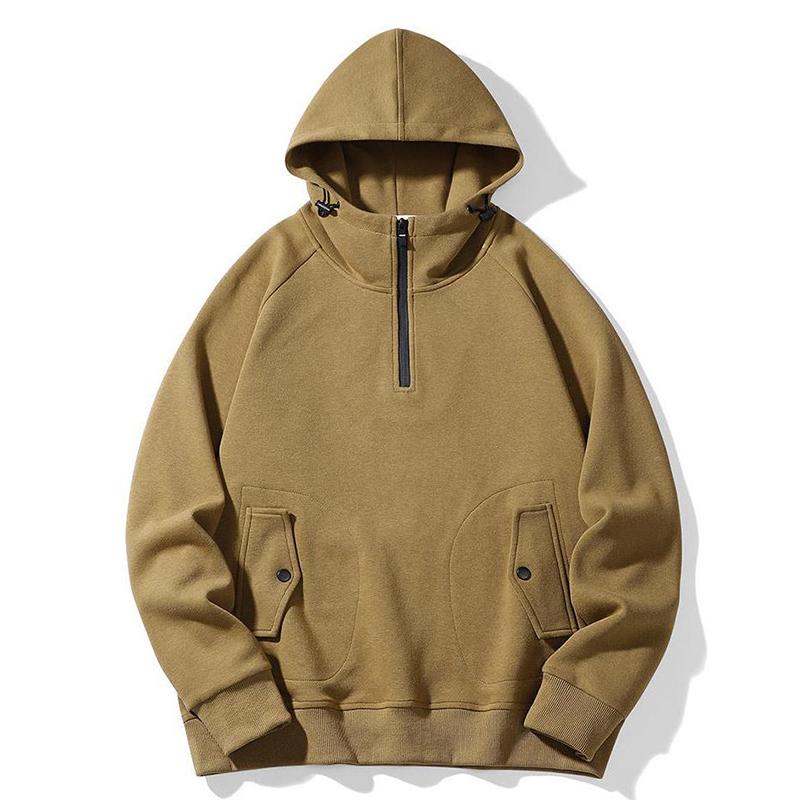 Spring and Autumn Plus Size Men's Fashionable Casual Hooded Patchwork Hoodie Men's Retro Long Sleeved Loose Men's Clothing