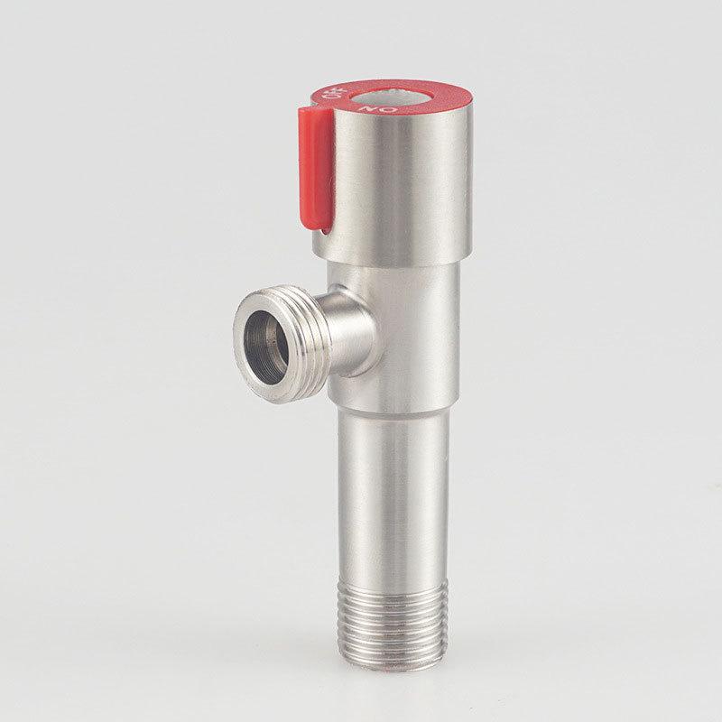 1pc Stainless Steel Hot And Cold Angle Valve Large Flow Drain Toilet Water Stop Triangle Valve Switch all copper 3/4''