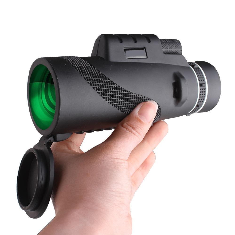 Outdoor HD 12X50 Monocular Telescope with Phone Adapter 40X60 10X42 80X100 for Bird Watching Hunting