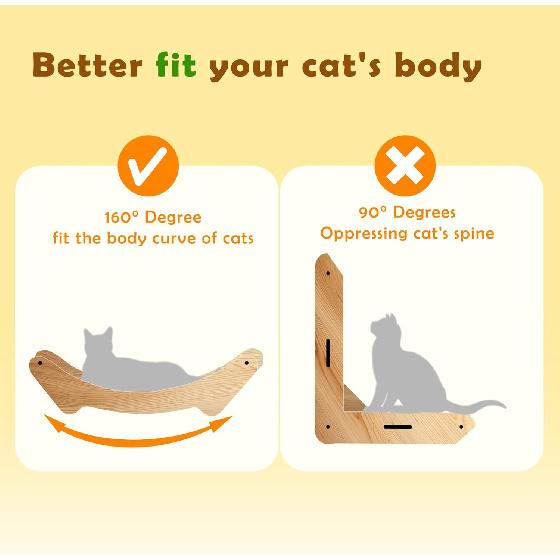 Sisal Cat Scratcher Bed for Indoor Small Medium Large Cat Hammock Lounge Scratching Post Board Wooden Perch Furniture