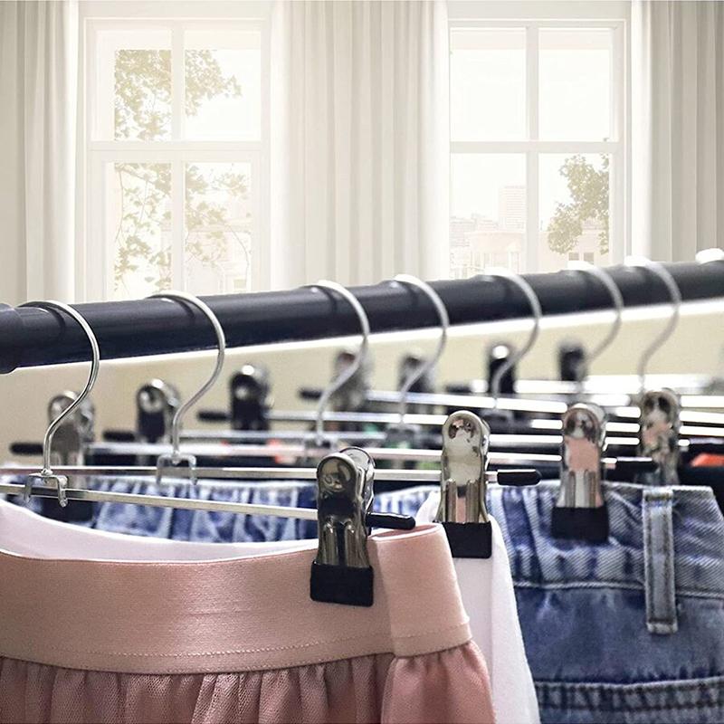5/8pcs Hangers 8Holes Clothesline Plastic Hanger Non-slip Stainless Steel Pants Clip Portable Household Essentials Dormitory TMZ