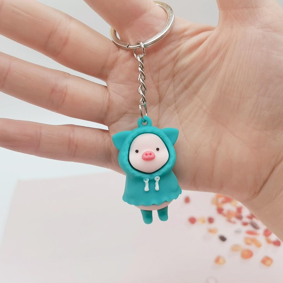 

2021 Новый мультяшный плащ-копилка, брелок из ПВХ, мягкий ключ, сумка ярких цветов, подвеска, индивидуальный студенческий подарок для пары C