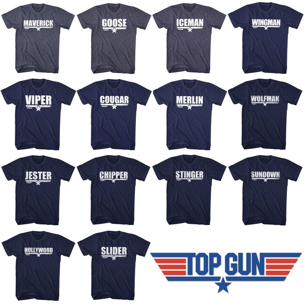 Top Gun Pilot Callsign Men T Shirt Movie Maverick Goose Iceman Viper Hollywood XL