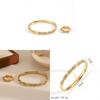 Modern Luxury Stainless Steel Jewelry Set With Beaded Bangle And Ring For Women