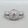 Longlongjin Jewelry: S925 Silver Pink Diamond Fireworks Cut Ring, 5.0mm, Skin-Brightening, European & American Style.