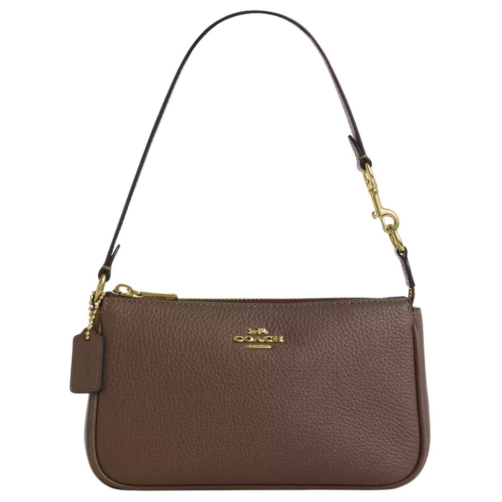 

Coach Nolita 19 Metallic Horse And Carriage Logo Leather Tote Shoulder Bag Small Women bags Dark-Stone CBQ88-IMV2R Basic Set (Bag+Dust Bag)