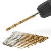 13Pcs Hexagonal Handle Twists Drill Bits Set Electric Drill Screwdriver Drilling Tool For Hardened Metal Stainless Woodworking