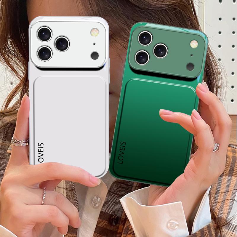 Purple Blue Combination For iPhone 17 Air 16 E 15 14 13 Plus 12 Mini 11 17 Pro Max XR Xs Max 16E 7 8 Tempered Glass Phone Case