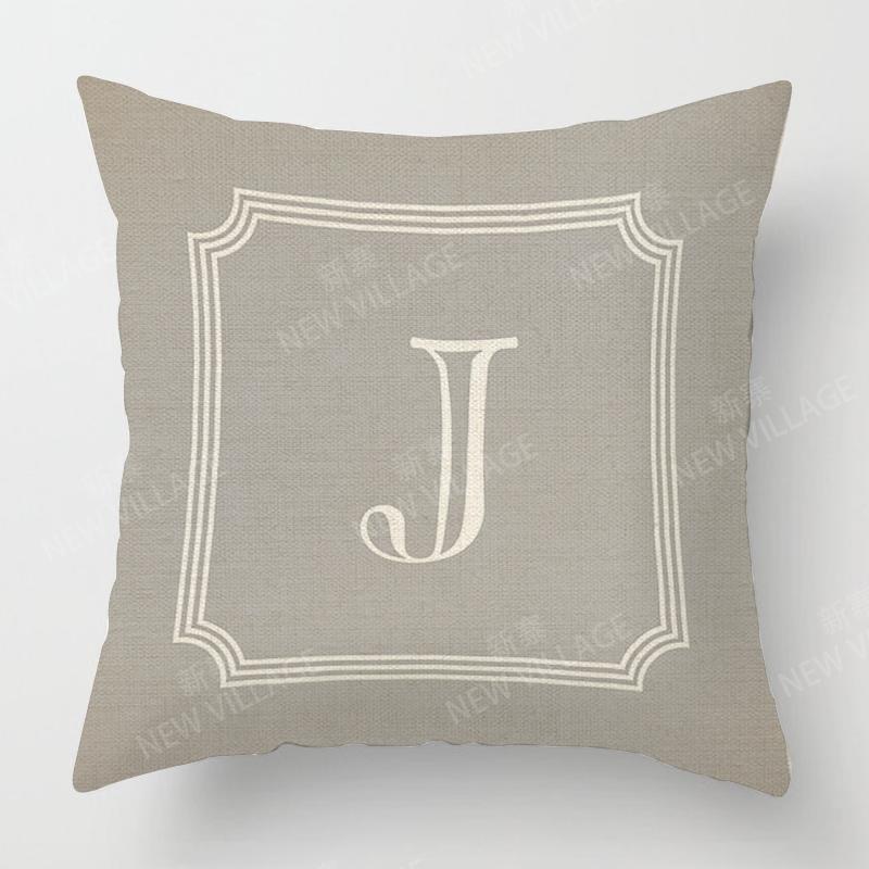 Home Living Room Fashion Grey Letter Decoration Cushion Covers Linen Throw Pillow Covers45*45 Pillowcase 40x40cm 50x50 45x45