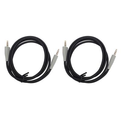 2pcs Headphone Cable 3.9ft 3.5mm Connectors Lossless Sound Quality OFC Woven Wire Headset Cable for