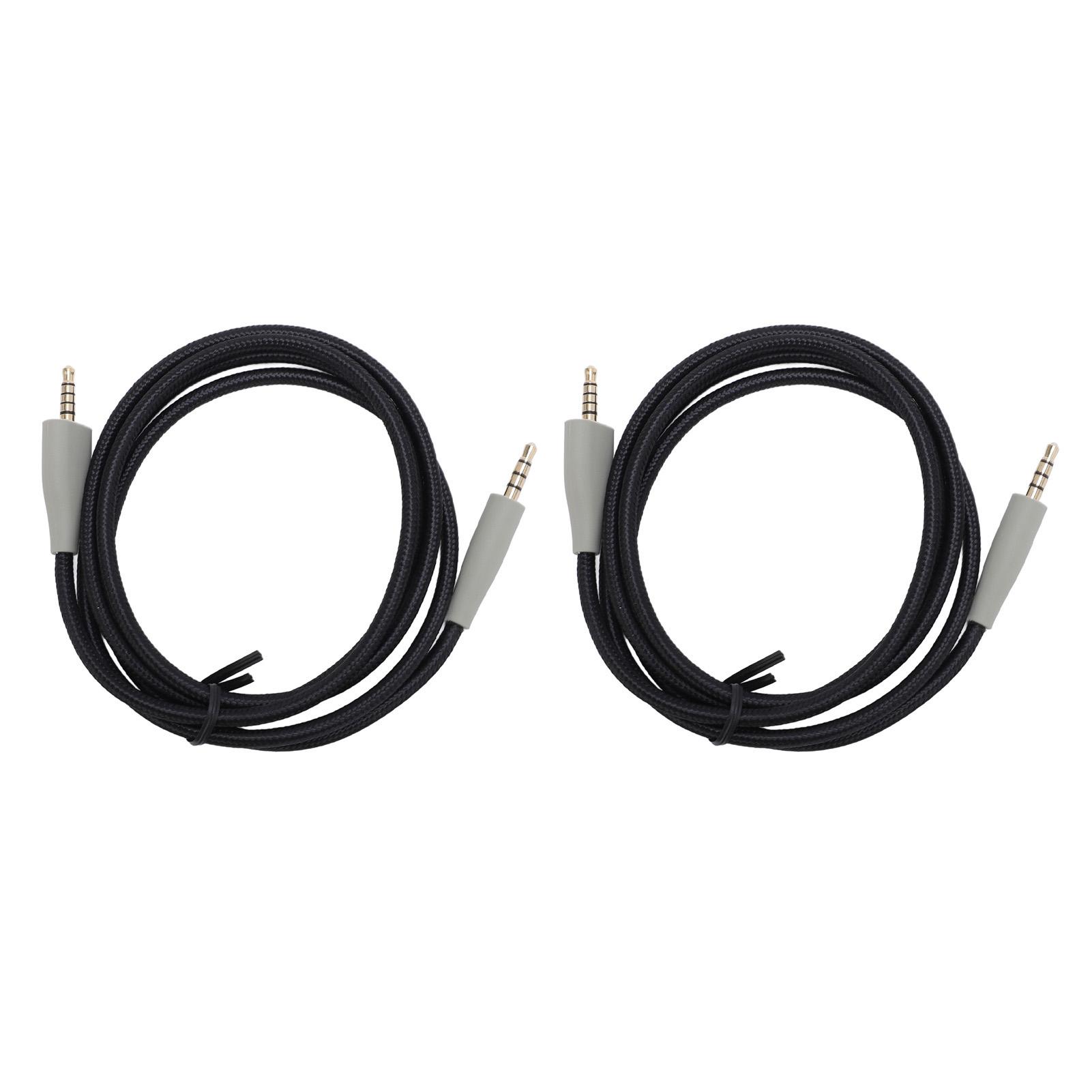

2pcs Headphone Cable 3.9ft 3.5mm Connectors Lossless Sound Quality OFC Woven Wire Headset Cable for