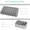 Silicone Soap Dish Drain Soap Tray Self Draining Soap Holder Bathroom Soap Rack Shower Soap Storage Rack Bathroom Accessories
