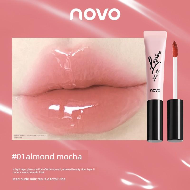 Novo Lip Gloss Mirror Finish Water-Glossy Light Mist Lip Balm Moisturizing Hydrating Glossy Plump Lips Lip Gloss