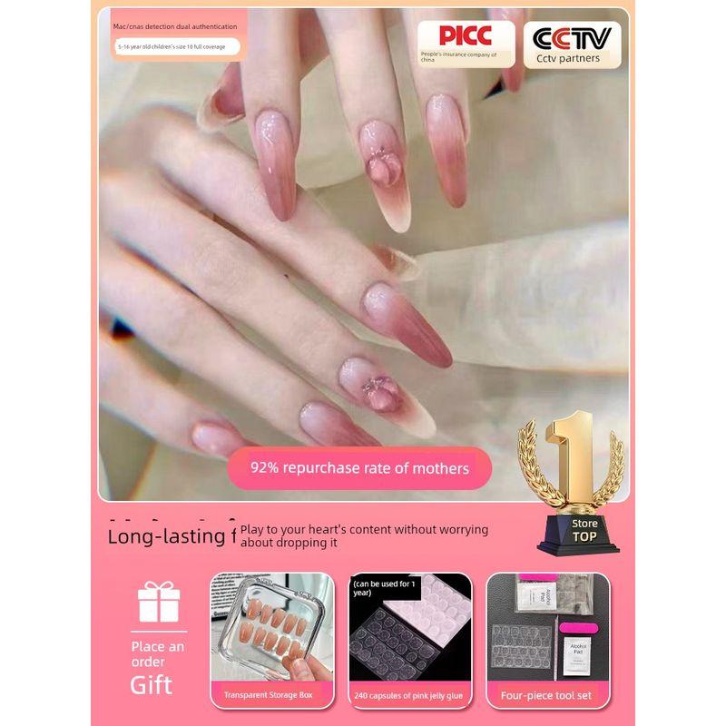 

Children s Nail Art for Girls, Short Style, 10 Years Old, Nail Art 2026 New Style, Handmade, Brightening, 8, Student Party, 6, Nail Stickers, 12 Pink Peach S [Suitable for 9-14 Years Old]