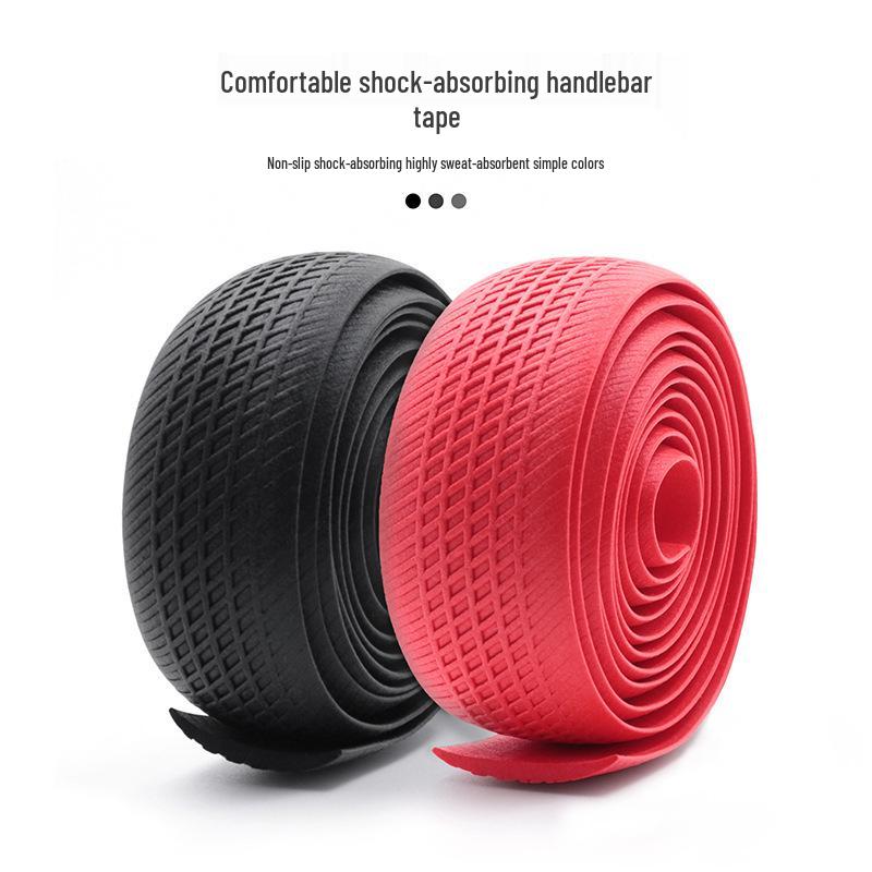 Comfort Grip Non-Slip Road Bike Handlebar Tape with Silicone Straps - Wear-Resistant Protection for Off-Road Drop Bars