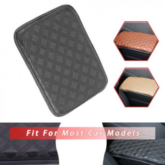 Universal Car Armrest Pad Mat Cover Center Console Box PU Leather Cushion Pad