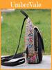 Canvas Vintage Embroidered Backpack With Floral Pattern For Casual Travel And Girls