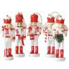5PCS Handicraft Soldier Doll Painted Handcraft Figurine Christmas Nutcracker  Desktop Decoration