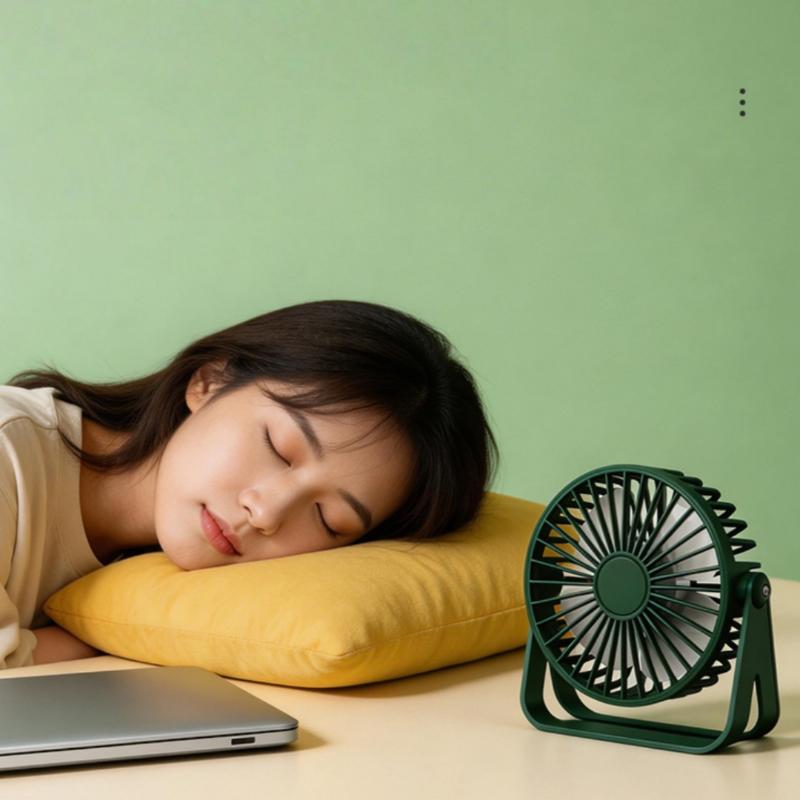 Cooling USB Fan Mini Quiet Portable Set of 1 for Student and Office Desktops