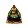 Energy Generator Orgone Pyramid Amethyst Peridot Healing Natural Crystal Reiki Chakra Generator Orgonite Pyramid Meditation Tool