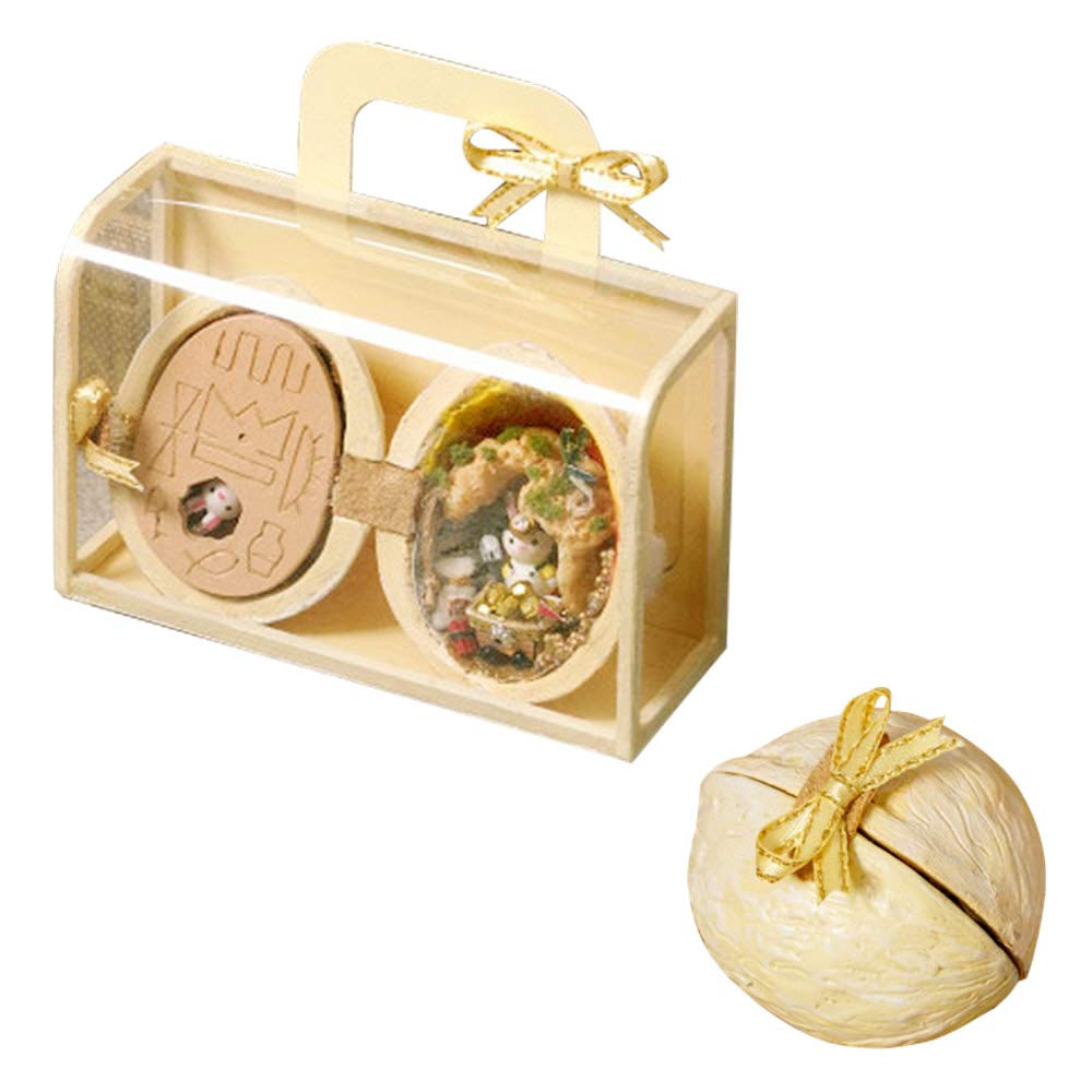 moin moin Dollhouse Miniature DIY Kit Set Instructions A house for rabbits perfect for beginners Fun gimmicks Gift box included Gold mine tour
